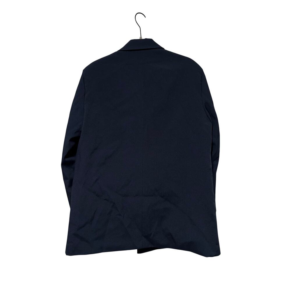 Women’s Navy Double Breasted Blazer Cotton Tailored Jacket Long Sleeve Size S - Picture 7 of 8
